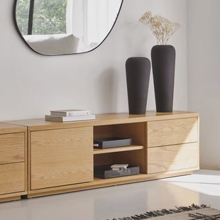 Kave Home TV-meubel 'Abilen' Eiken, 150cm, kleur Naturel