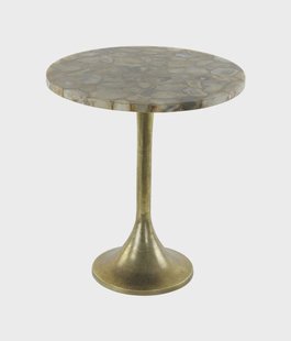 Light & Living Bijzettafel 'Rickerd' Ø48cm, kleur Geel Agaat