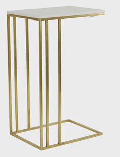 Light & Living Laptoptafel 'Roshan' Marmer, 41 x 31cm, kleur Wit