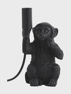 Light & Living Tafellamp 'Monkey' 23cm, kleur Mat Zwart