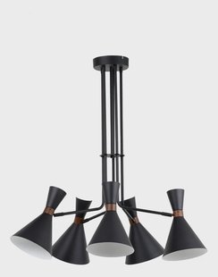 Light & Living Hanglamp 'Hoodies' 5-Lamps, kleur Mat Zwart