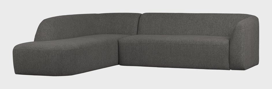 WOOOD Hoekbank 'Sloping' Links, kleur Antraciet Melange