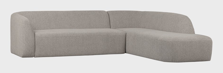 WOOOD Hoekbank 'Sloping' Rechts, kleur Off White Melange