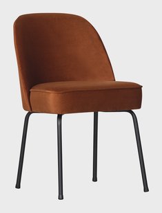 WOOOD Eetkamerstoel 'Vogue' Velvet, kleur Roestbruin