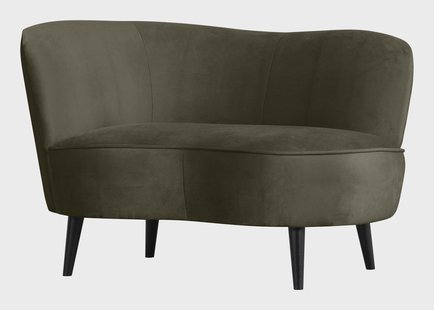 WOOOD Lounge Fauteuil 'Sara' Links, Velvet, kleur Warm Groen