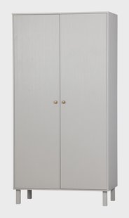 WOOOD Kledingkast 'Madu' 195 x 100cm, kleur Wolkengrijs