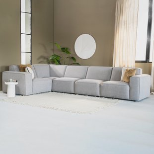 SEVN Hoekbank 'Amarillo' Links, kleur Staalgrijs