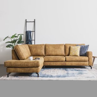 SEVN Hoekbank 'Isabella' Links, kleur Mosterd