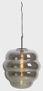 Light & Living Hanglamp 'Misty' 45cm, kleur Smoke/Mat Zwart