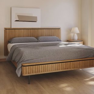 Kave Home Bed 'Licia' Mangohout, 160 x 200cm