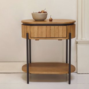 Kave Home Nachtkastje 'Licia' Mangohout, Met 1 lade