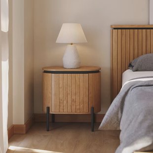 Kave Home Nachtkastje 'Licia' Mangohout, Met 1 deur