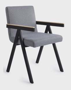 Jesper Home Eetkamerstoel 'Omuta' Chevron, kleur Royal