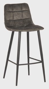 LABEL51 Barkruk 'Jelt' Velvet, kleur Groen (zithoogte 78cm)