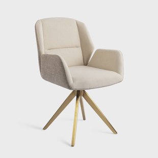 Jesper Home Eetkamerstoel 'Myoko' Turn Gold, Draaibaar, kleur Sandy Hill