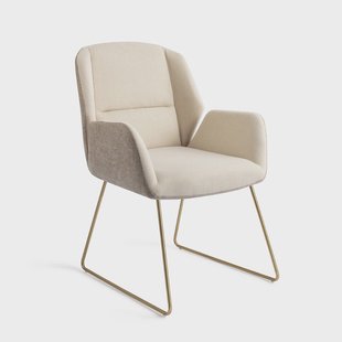 Jesper Home Eetkamerstoel 'Myoko' Slide Gold, kleur Sandy Hill