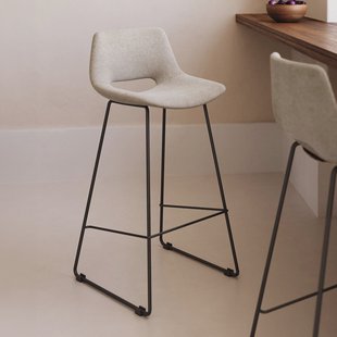 Kave Home Barkruk 'Zahara' kleur Beige (zithoogte 65cm)