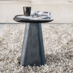 Eleonora Bijzettafel 'Aron' Mangohout, 40 x 40cm, kleur Zwart