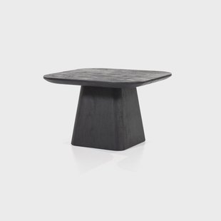 Eleonora Bijzettafel 'Aron' Mangohout, 60 x 60cm, kleur Zwart