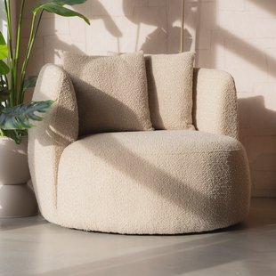 Eleonora Fauteuil 'Louis' Bouclé, kleur Zand
