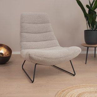 Sohome Fauteuil 'Otis' Bouclé, kleur Beige