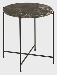 Bendt Bijzettafel 'Carolien' Bruin Marmer, Ø42cm