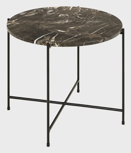 Bendt Bijzettafel 'Carolien' Bruin Marmer, Ø52cm