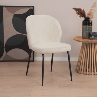 Sohome Eetkamerstoel 'Sophia' Bouclé, kleur Crème