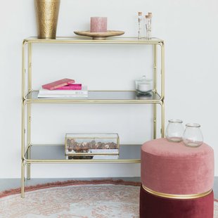 ZILT Wandrek 'Nohow' Glas en ijzer, kleur Goud