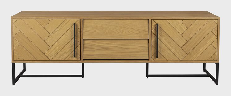 Dutchbone TV-meubel 'Class' Eikenhout, 180cm, kleur Naturel