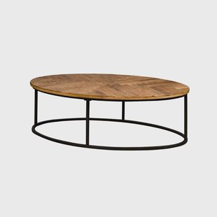 Tower Living Ovale Salontafel 'Viola' Mangohout, 135 x 75cm, kleur Naturel