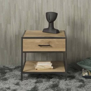 Tower Living Bijzettafel/Nachtkastje 'Luna' Eiken, 60 x 60cm