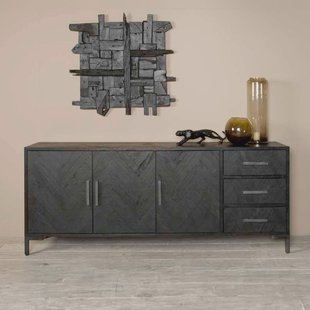 Tower Living Dressoir 'Ziano' Visgraat 220cm, kleur zwart