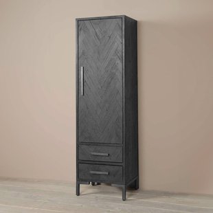 Tower Living Opbergkast 'Ziano' Rechts, Visgraat, 190 x 55cm, kleur zwart
