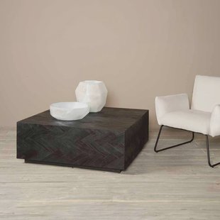 Tower Living Salontafel 'Ziano' Visgraat, 100 x 100cm, kleur zwart