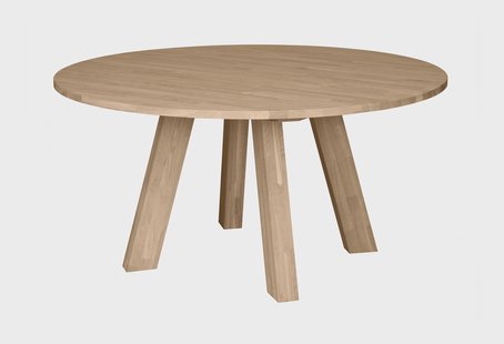 WOOOD Ronde Eettafel 'Rhonda' Eikenhout, 150cm