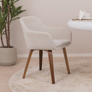 vtwonen Eetkamerstoel 'Base' Velvet, kleur Zand