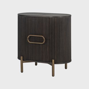 Richmond Nachtkastje 'Luxor' Eiken, 60 x 39cm, kleur zwart / goud