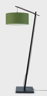 GOOD&MOJO Vloerlamp 'Andes' Bamboe en Eco linnen, 176cm, kleur Groen