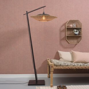 GOOD&MOJO Vloerlamp 'Kalimantan' Bamboe, 176cm, kleur Naturel/Zwart