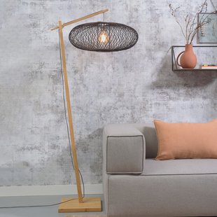 GOOD&MOJO Vloerlamp 'Cango' Bamboe, 176cm, kleur Zwart/Naturel