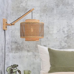 GOOD&MOJO Wandlamp 'Bhutan' Small, Ø40cm, Bamboe, kleur Naturel