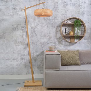 GOOD&MOJO Vloerlamp 'Palawan' Bamboe, 176cm, kleur Naturel