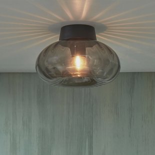 its about RoMi Plafondlamp 'Brussels' Glas, 28cm, kleur Antraciet