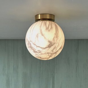 its about RoMi Plafondlamp 'Carrara' 22cm, Marmerlook, kleur Wit