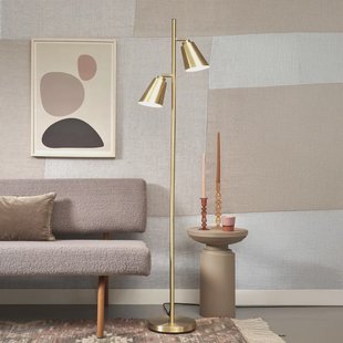 its about RoMi Vloerlamp 'Bremen' 2-lamps, kleur Goud