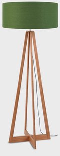 Good&Mojo Vloerlamp 'Everest' Bamboe en Eco linnen, kleur Groen