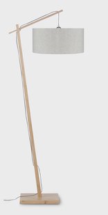 GOOD&MOJO Vloerlamp 'Andes' Bamboe en Eco linnen, 176cm, kleur Beige