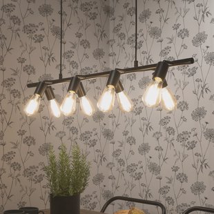 its about RoMi Hanglamp 'Miami' 8-lamps, kleur Zwart