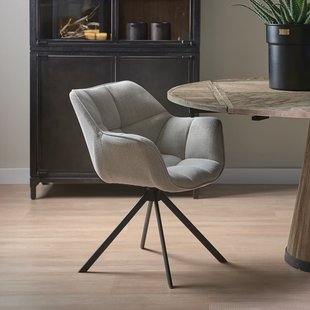 Rivièra Maison Draaibare Eetkamerstoel 'Carnaby' Linen, kleur Fabulous Flax